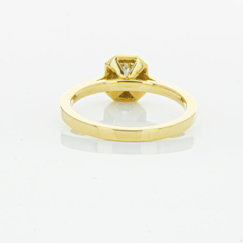 18ct Yellow Gold .56ct Radiant Cut Diamond Windsor Ring-Ring-Walker & Hall