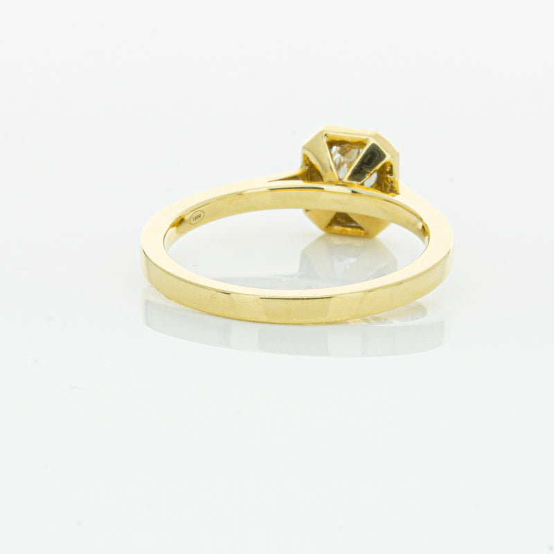18ct Yellow Gold .56ct Radiant Cut Diamond Windsor Ring-Ring-Walker & Hall