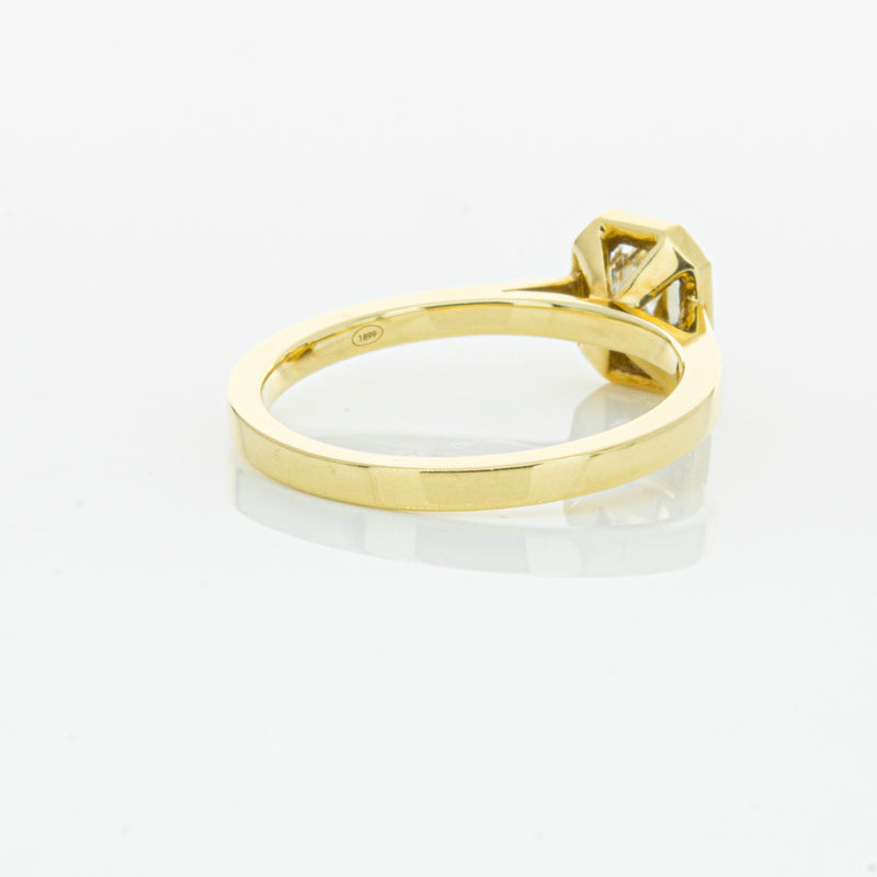 18ct Yellow Gold .56ct Radiant Cut Diamond Windsor Ring-Ring-Walker & Hall