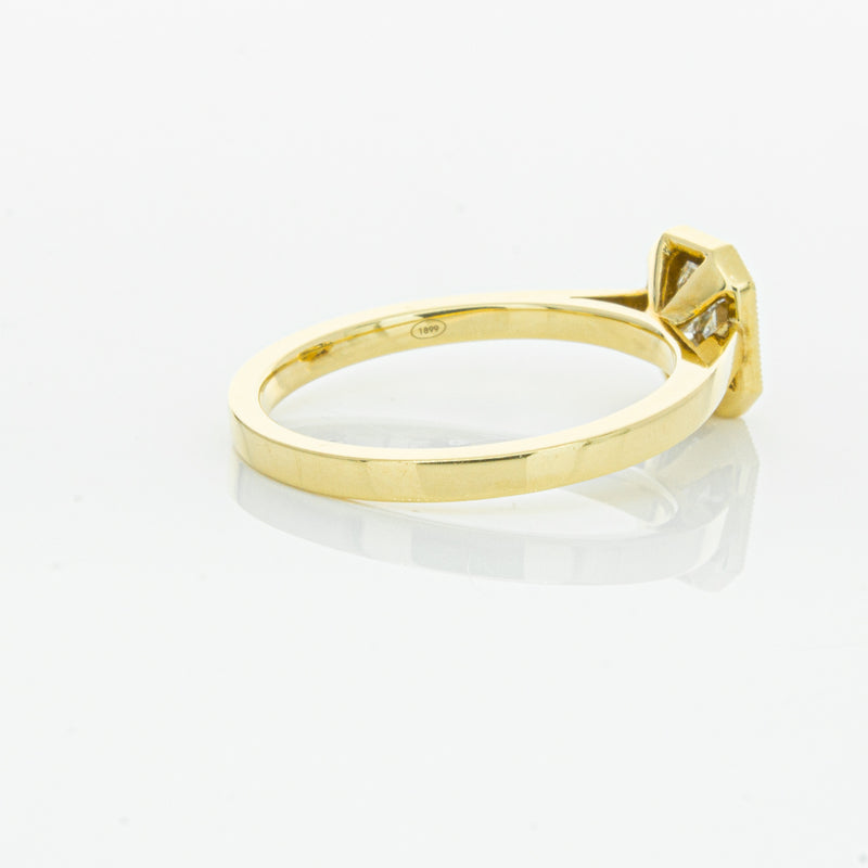 18ct Yellow Gold .56ct Radiant Cut Diamond Windsor Ring-Ring-Walker & Hall