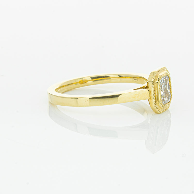 18ct Yellow Gold .56ct Radiant Cut Diamond Windsor Ring-Ring-Walker & Hall