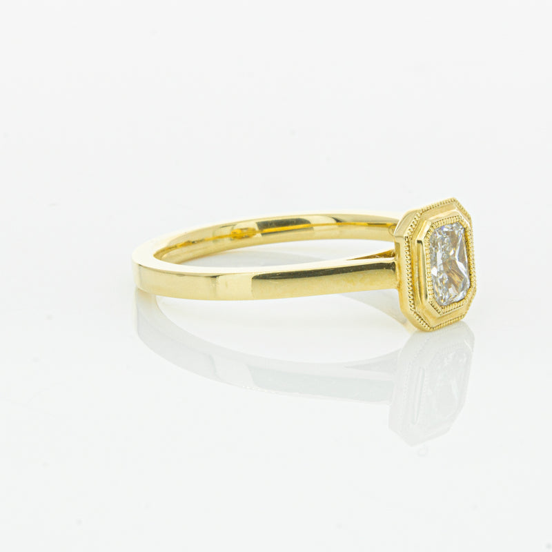 18ct Yellow Gold .56ct Radiant Cut Diamond Windsor Ring-Ring-Walker & Hall