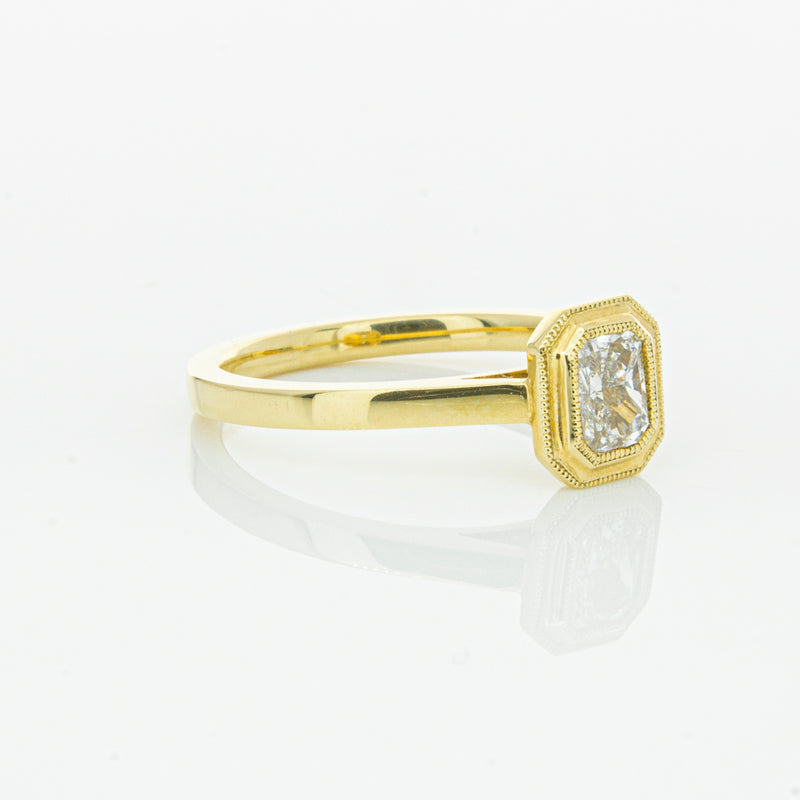 18ct Yellow Gold .56ct Radiant Cut Diamond Windsor Ring-Ring-Walker & Hall