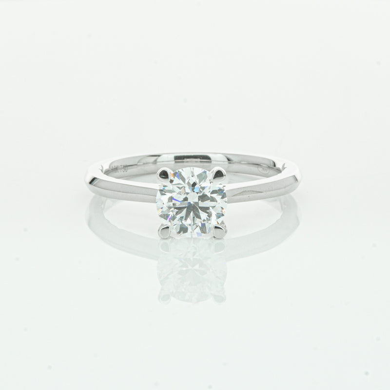 18ct White Gold 1.01ct Flawless Diamond Ring-Ring-Walker & Hall