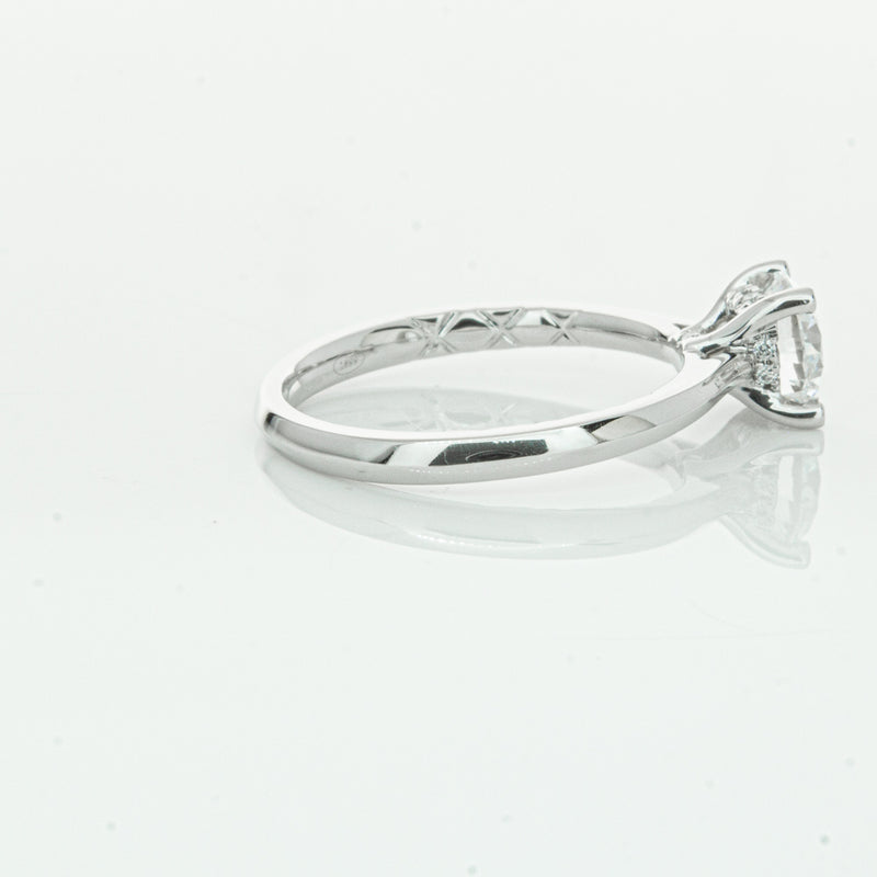 18ct White Gold 1.01ct Flawless Diamond Ring-Ring-Walker & Hall