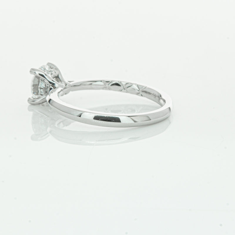 18ct White Gold 1.01ct Flawless Diamond Ring-Ring-Walker & Hall