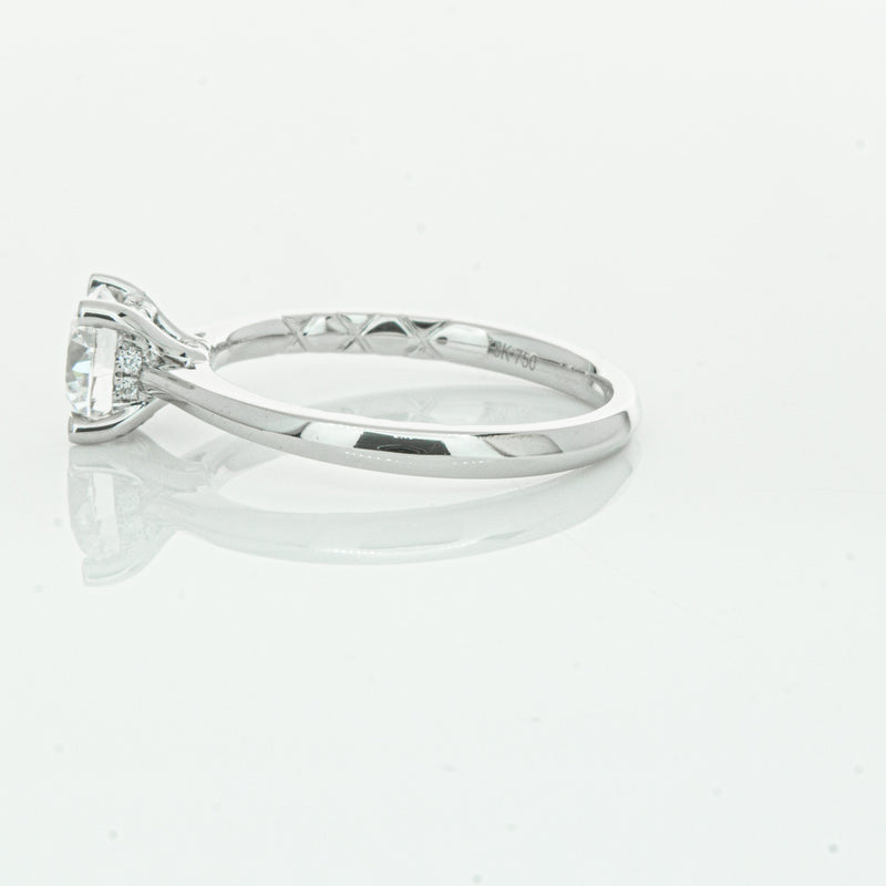 18ct White Gold 1.01ct Flawless Diamond Ring-Ring-Walker & Hall