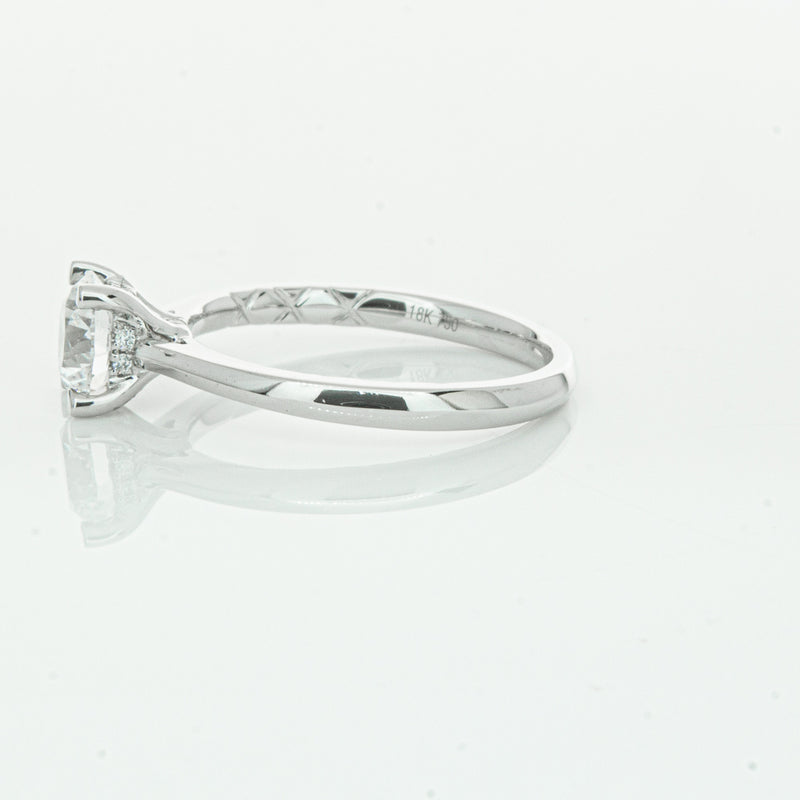 18ct White Gold 1.01ct Flawless Diamond Ring-Ring-Walker & Hall