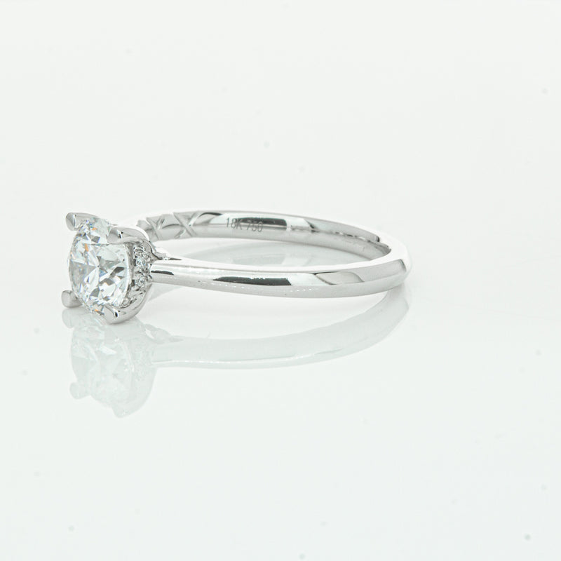 18ct White Gold 1.01ct Flawless Diamond Ring-Ring-Walker & Hall