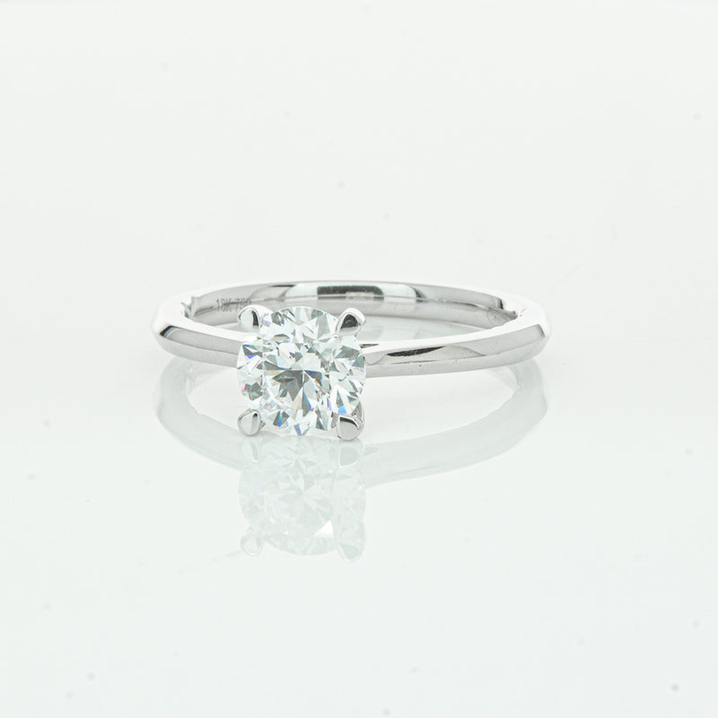 18ct White Gold 1.01ct Flawless Diamond Ring-Ring-Walker & Hall