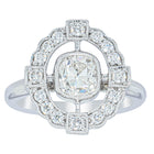 18ct White Gold 1.09ct Diamond Halo Ring - Ring - Walker & Hall