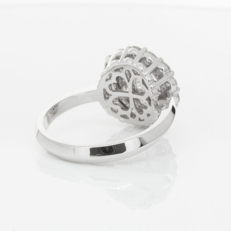 18ct White Gold Diamond Cluster Ring-Ring-Walker & Hall