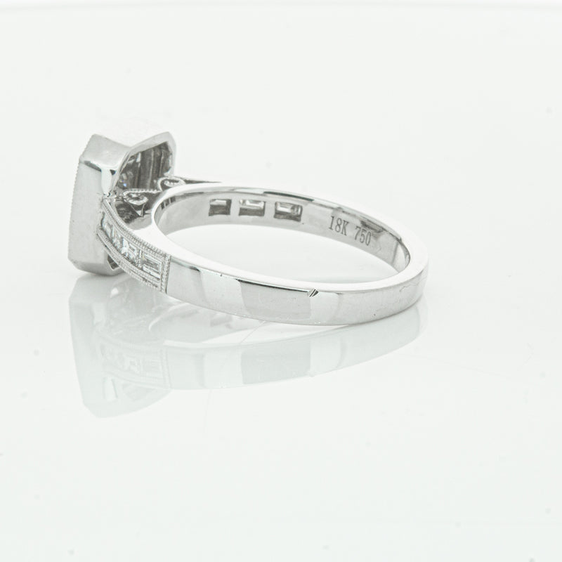 18ct White Gold Diamond Baguette Cut Ring-Ring-Walker & Hall