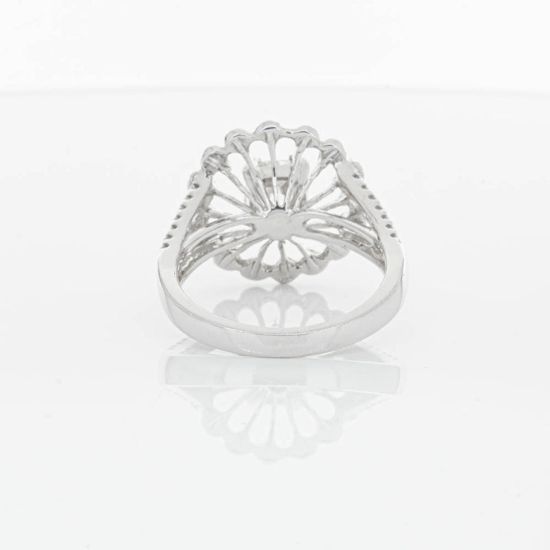 18ct White Gold Cushion Cut Diamond Ring-Ring-Walker & Hall