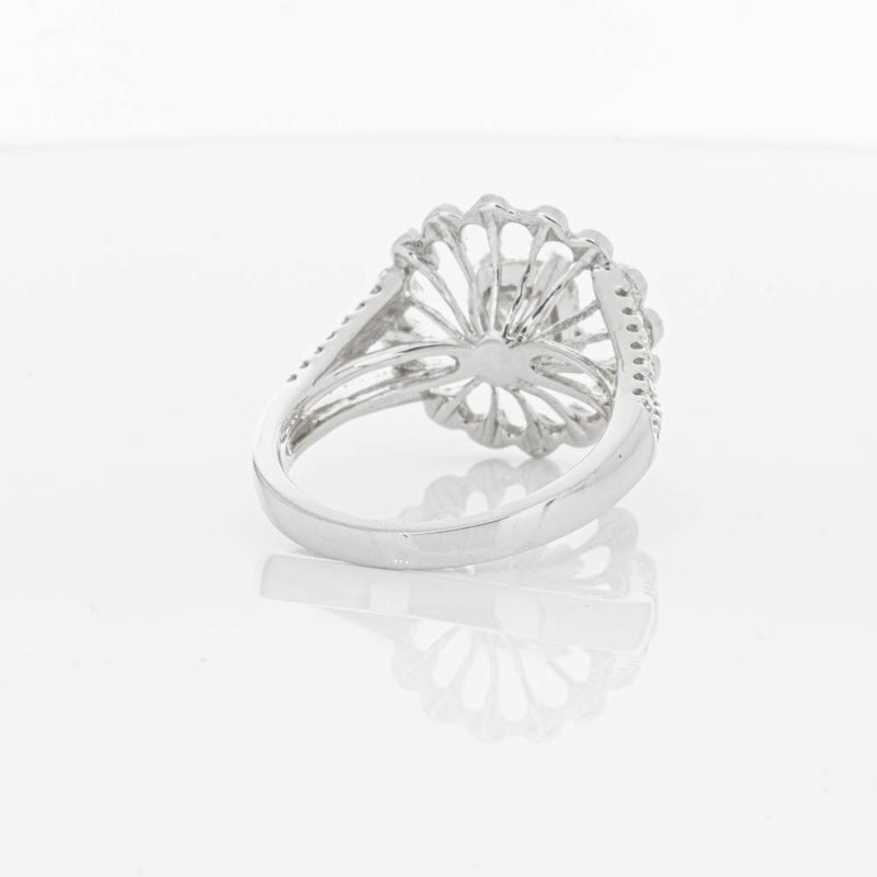 18ct White Gold Cushion Cut Diamond Ring-Ring-Walker & Hall