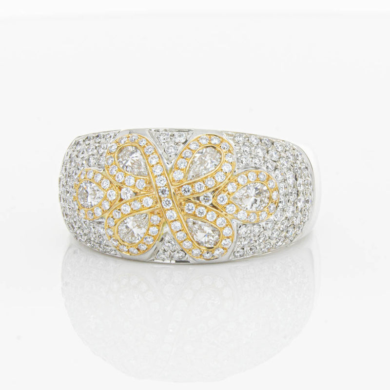 18ct White & Rose Gold 1.43ct Diamond Ring-Ring-Walker & Hall