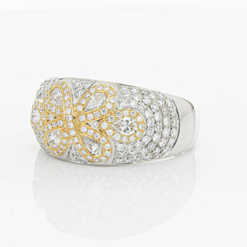 18ct White & Rose Gold 1.43ct Diamond Ring-Ring-Walker & Hall