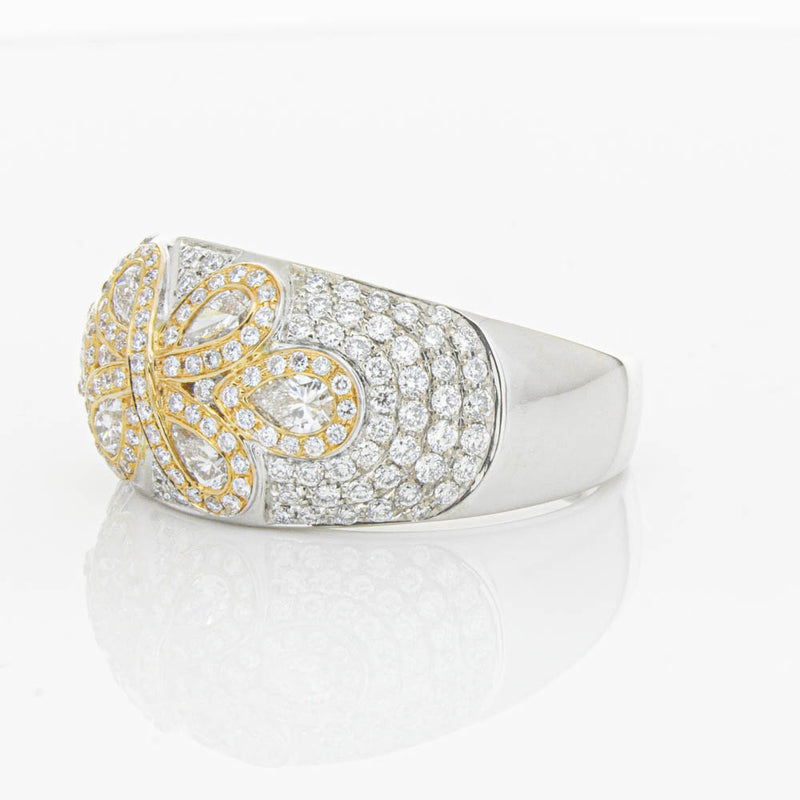 18ct White & Rose Gold 1.43ct Diamond Ring-Ring-Walker & Hall