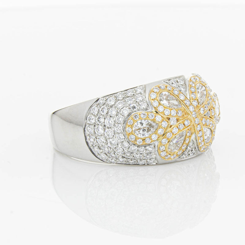 18ct White & Rose Gold 1.43ct Diamond Ring-Ring-Walker & Hall