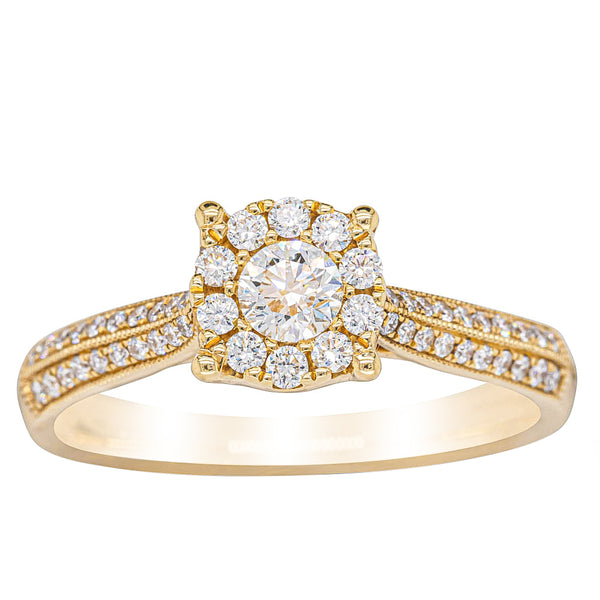 18ct Yellow Gold Diamond Galaxy Ring - Ring - Walker & Hall