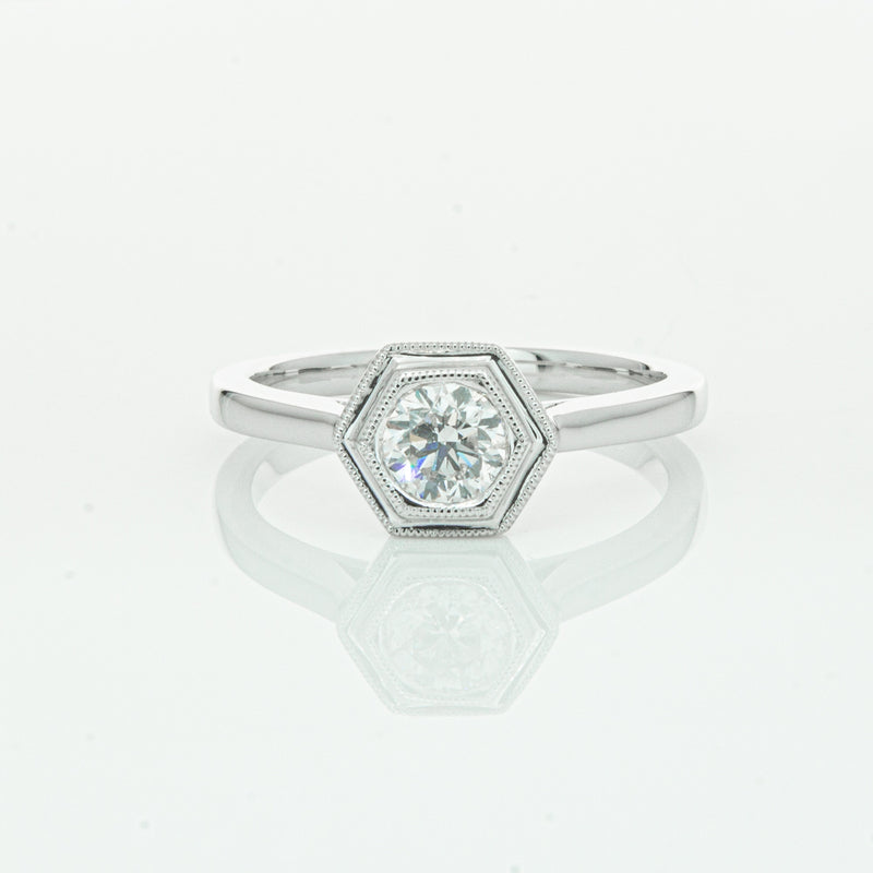 18ct White Gold Diamond Windsor Ring-Ring-Walker & Hall