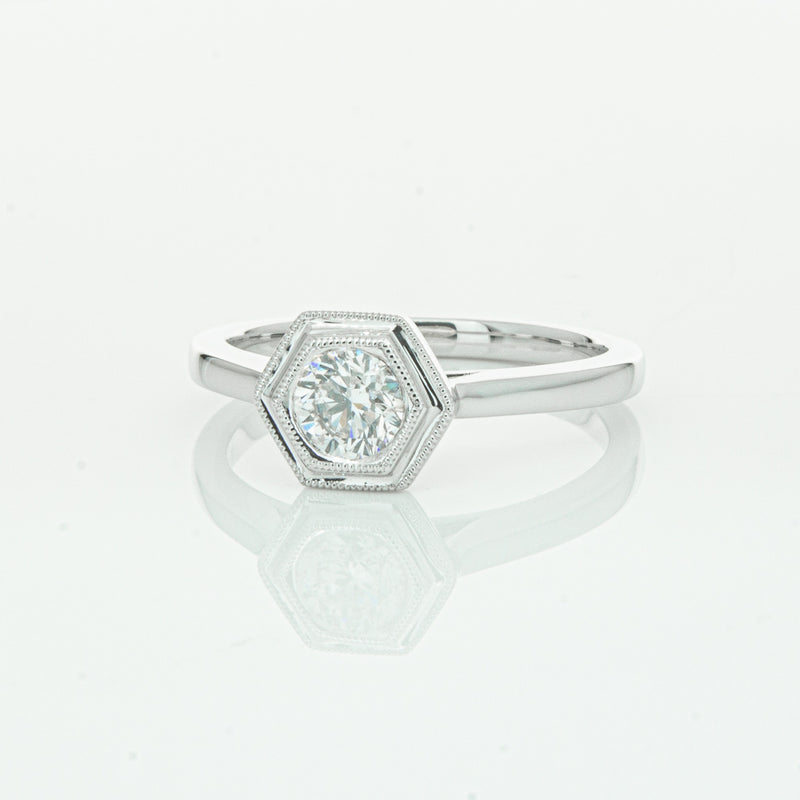 18ct White Gold Diamond Windsor Ring-Ring-Walker & Hall