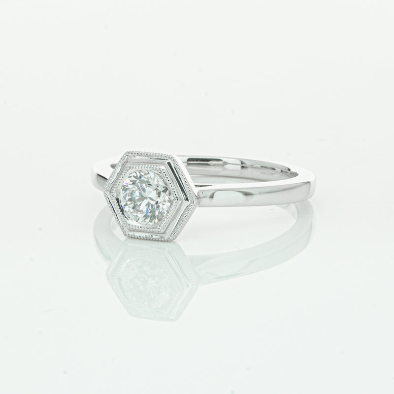 18ct White Gold Diamond Windsor Ring-Ring-Walker & Hall