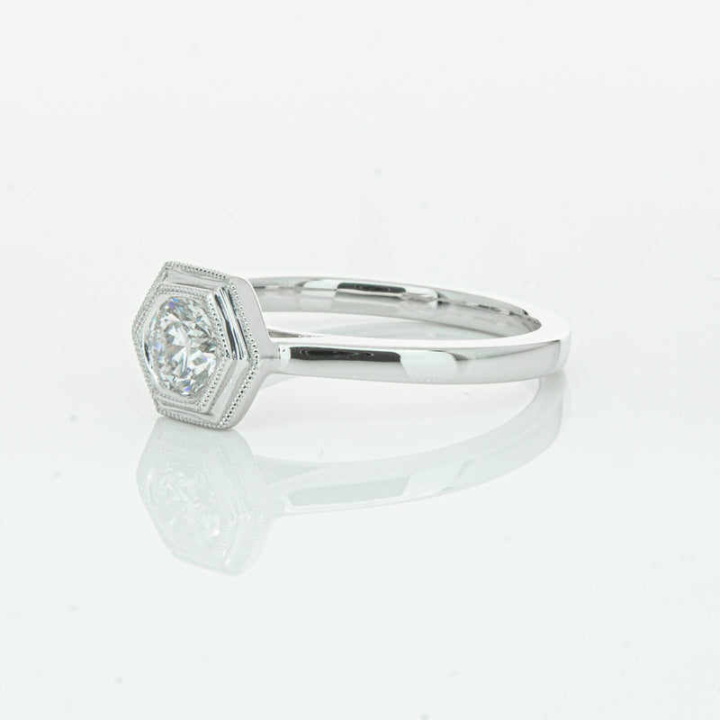18ct White Gold Diamond Windsor Ring-Ring-Walker & Hall