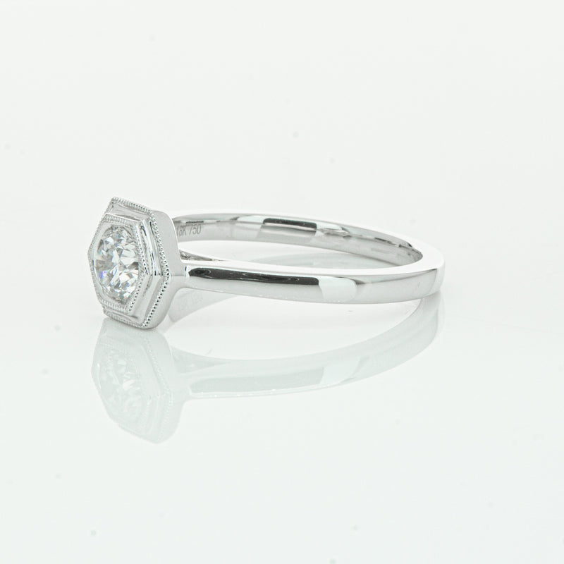 18ct White Gold Diamond Windsor Ring-Ring-Walker & Hall
