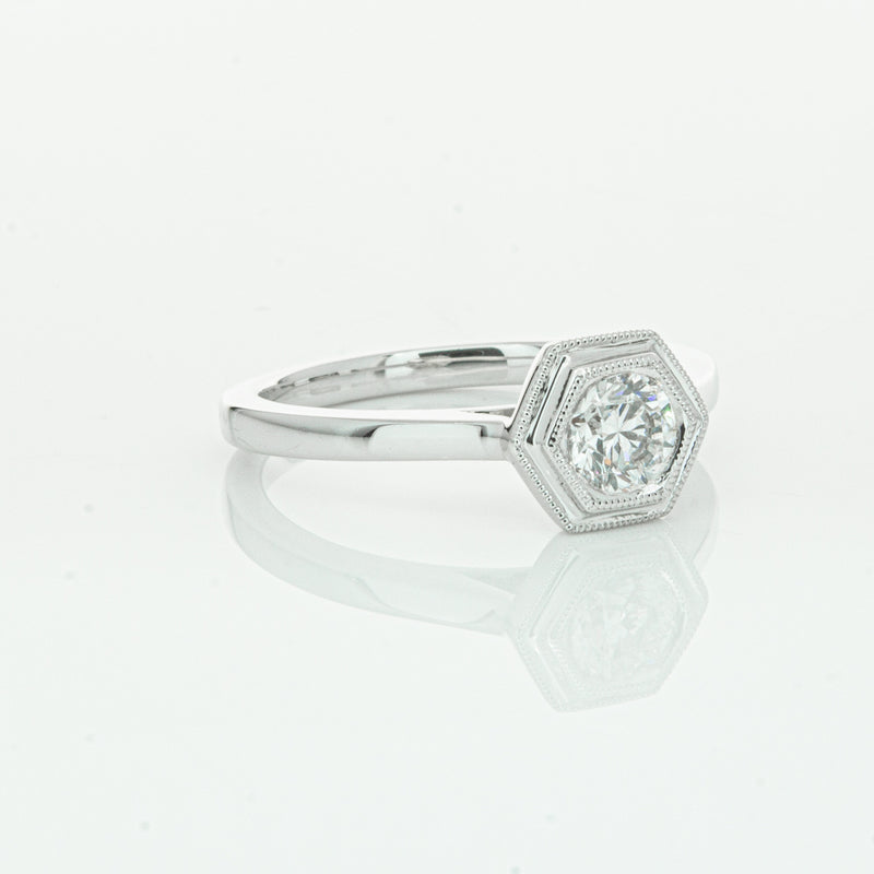 18ct White Gold Diamond Windsor Ring-Ring-Walker & Hall