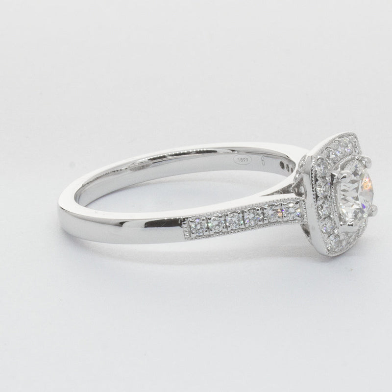 Platinum .51ct Diamond Aurora Ring-Ring-Walker & Hall