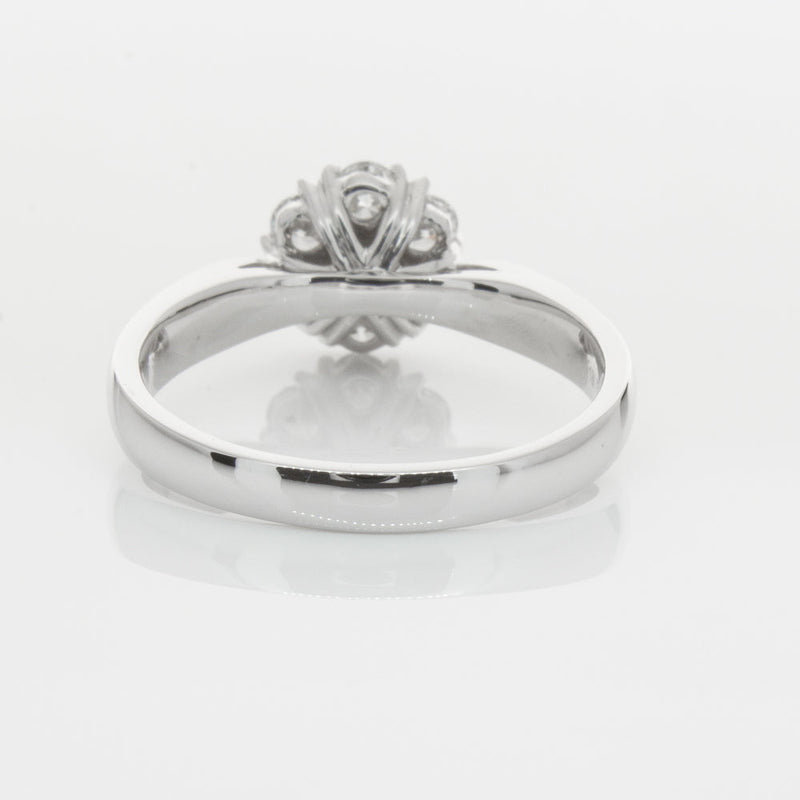 18ct White Gold .75ct Diamond Lotus Ring-Ring-Walker & Hall