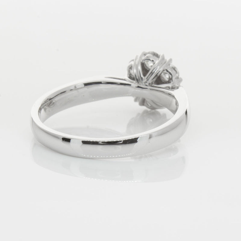 18ct White Gold .75ct Diamond Lotus Ring-Ring-Walker & Hall