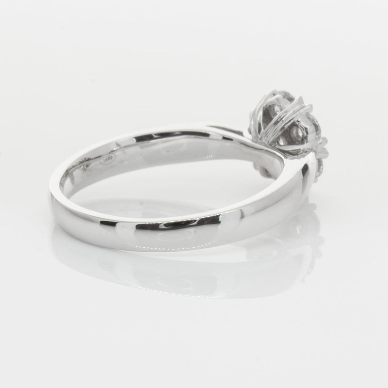 18ct White Gold .75ct Diamond Lotus Ring-Ring-Walker & Hall