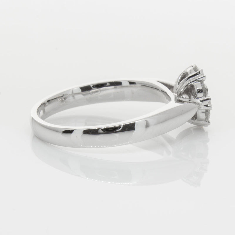 18ct White Gold .75ct Diamond Lotus Ring-Ring-Walker & Hall