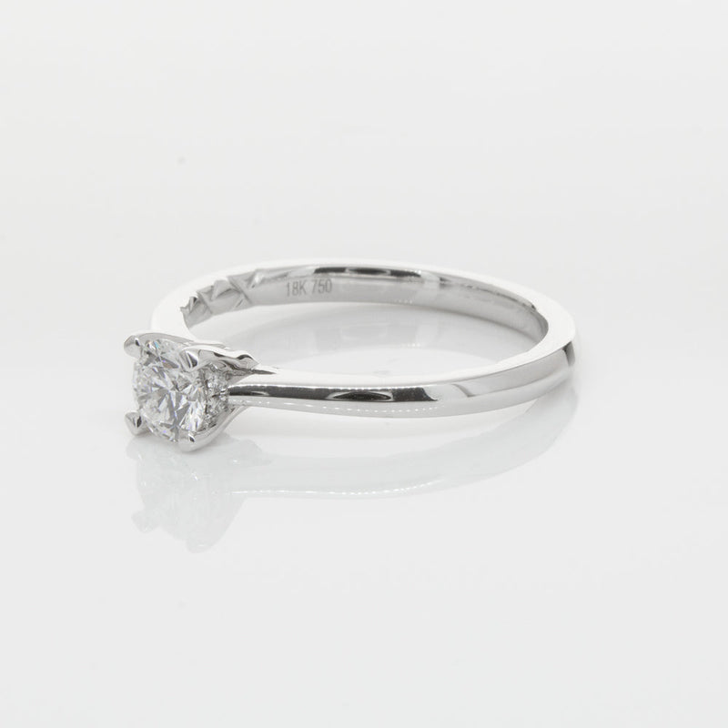 18ct White Gold .42ct Flawless Diamond Ring-Ring-Walker & Hall