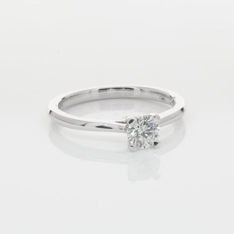 18ct White Gold .42ct Flawless Diamond Ring-Ring-Walker & Hall