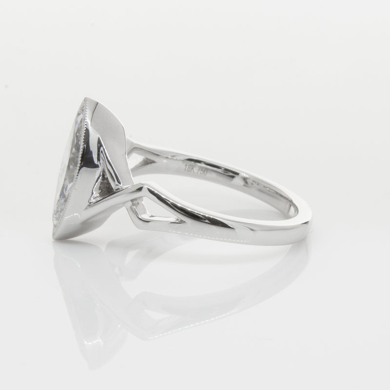 18ct White Gold Marquise Diamond Ring-Ring-Walker & Hall