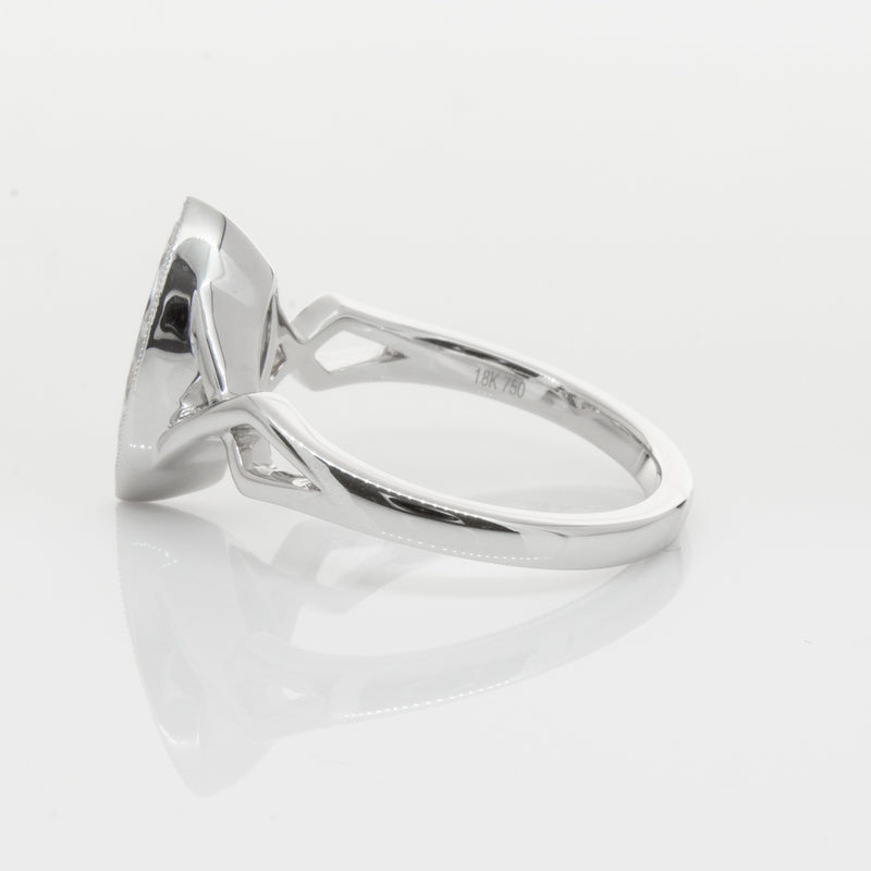 18ct White Gold Marquise Diamond Ring-Ring-Walker & Hall