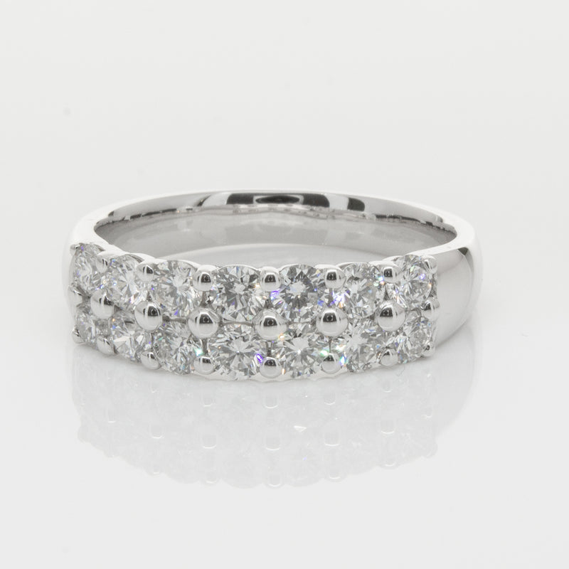 18ct White Gold 1.00ct Diamond Apollo Ring-Ring-Walker & Hall