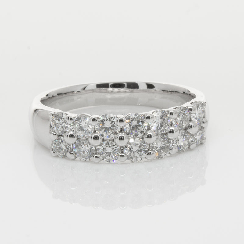 18ct White Gold 1.00ct Diamond Apollo Ring-Ring-Walker & Hall