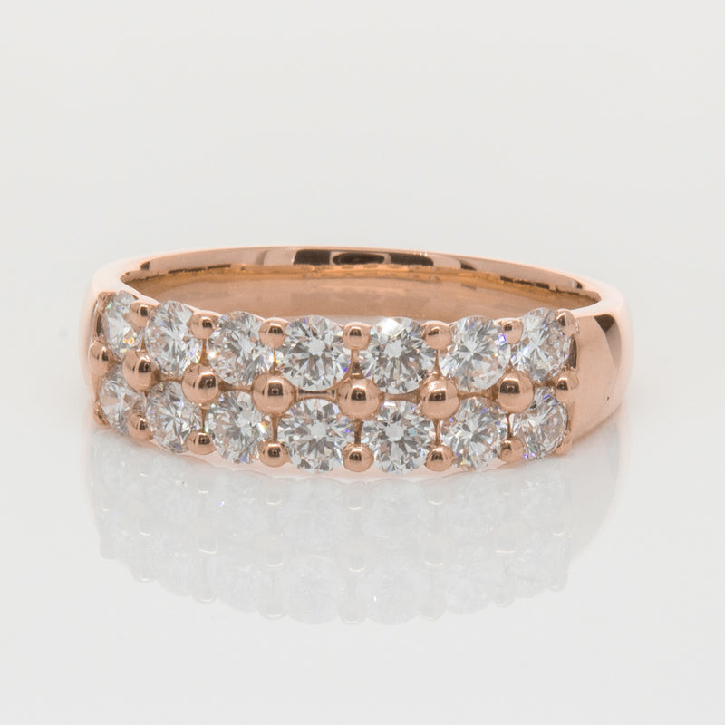 18ct Rose Gold 1.00ct Diamond Apollo Ring-Ring-Walker & Hall