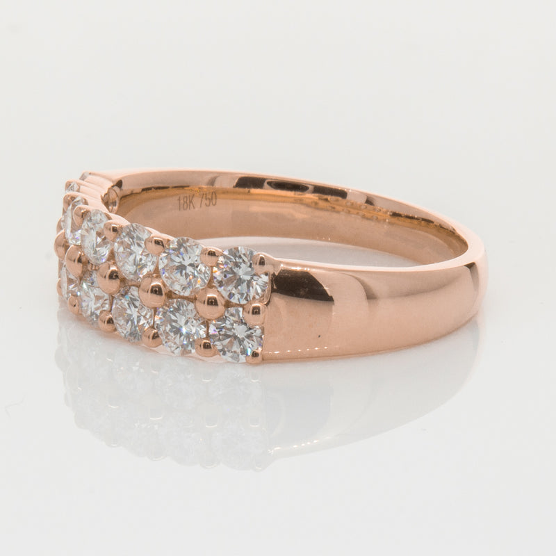 18ct Rose Gold 1.00ct Diamond Apollo Ring-Ring-Walker & Hall