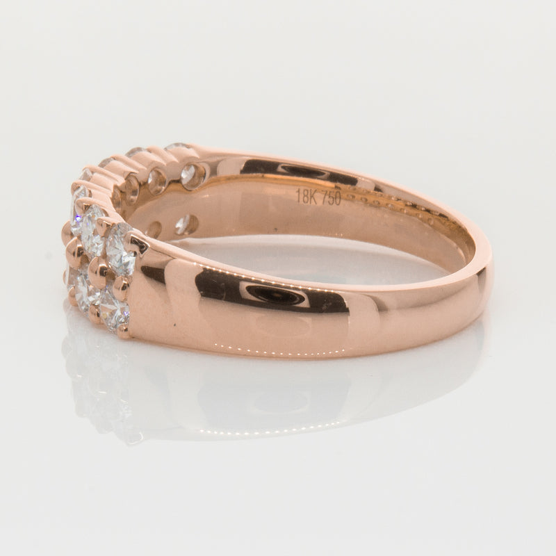 18ct Rose Gold 1.00ct Diamond Apollo Ring-Ring-Walker & Hall
