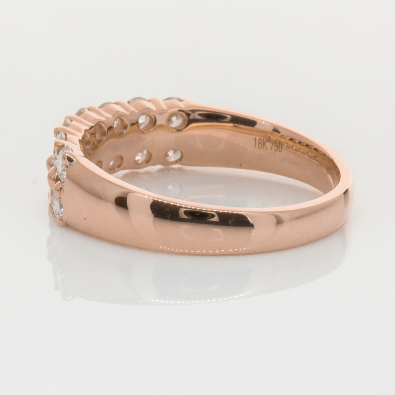 18ct Rose Gold 1.00ct Diamond Apollo Ring-Ring-Walker & Hall