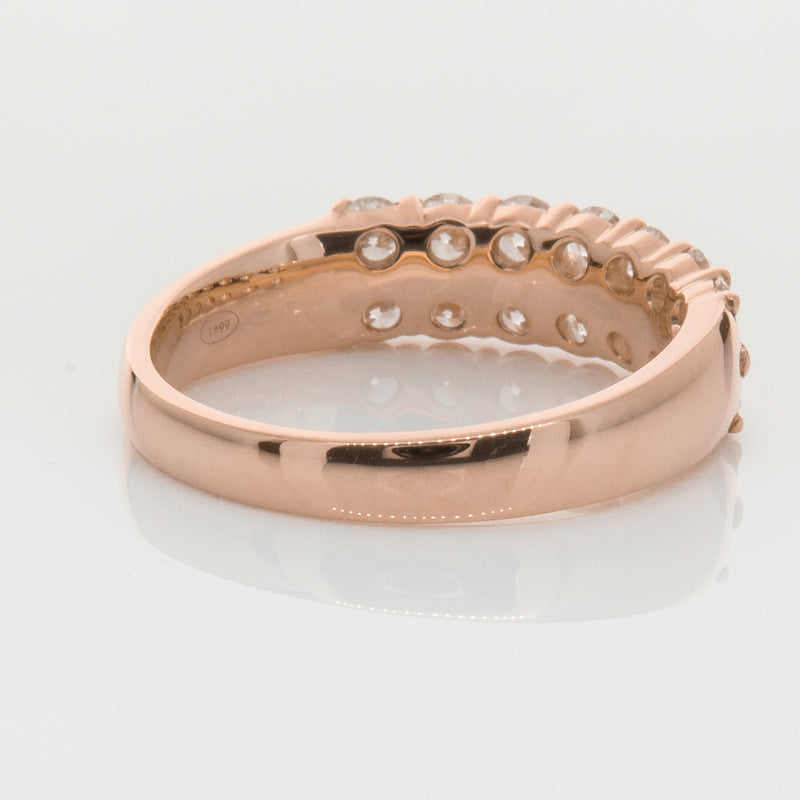 18ct Rose Gold 1.00ct Diamond Apollo Ring-Ring-Walker & Hall