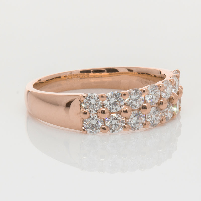 18ct Rose Gold 1.00ct Diamond Apollo Ring-Ring-Walker & Hall