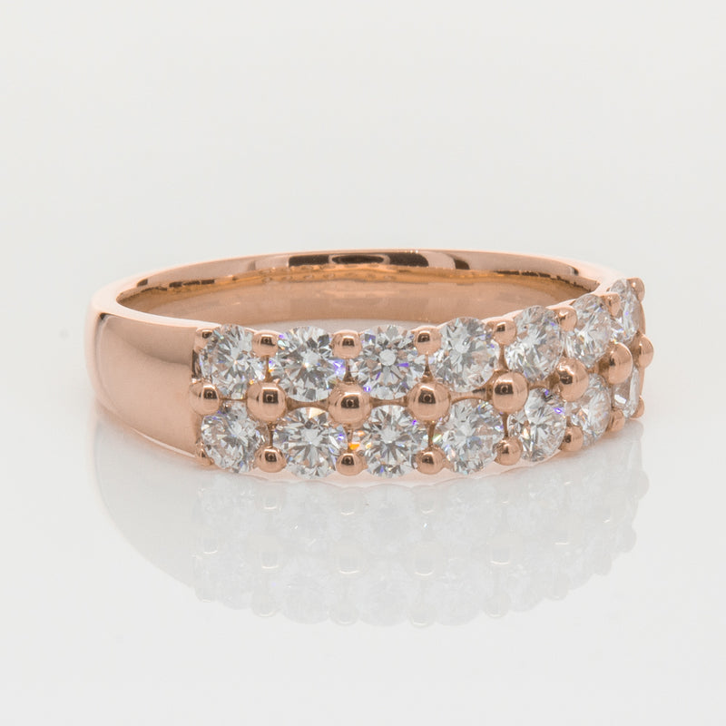 18ct Rose Gold 1.00ct Diamond Apollo Ring-Ring-Walker & Hall
