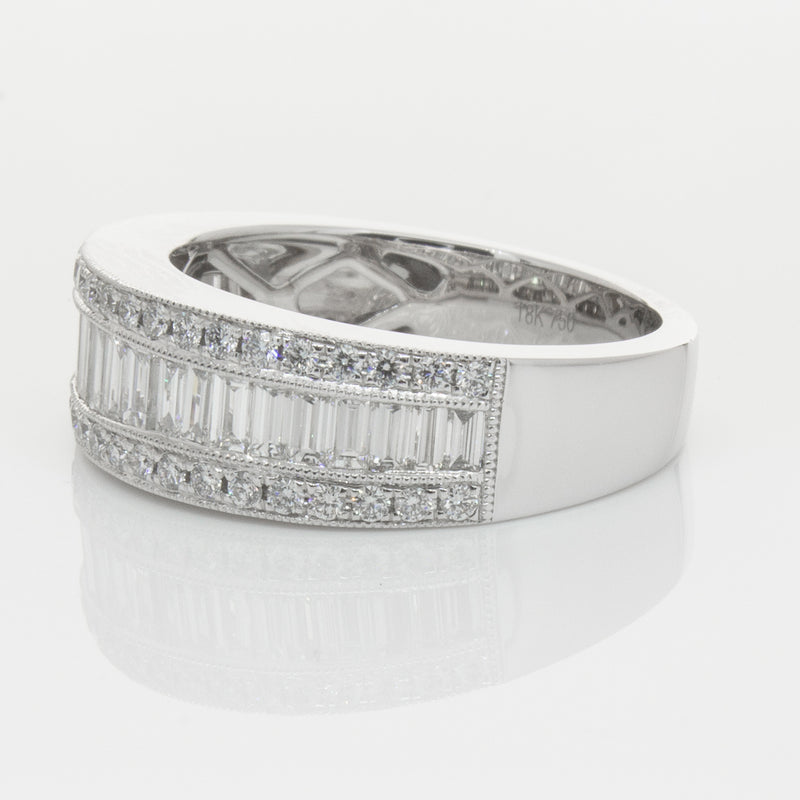 18ct White Gold Diamond Imperial Ring-Ring-Walker & Hall