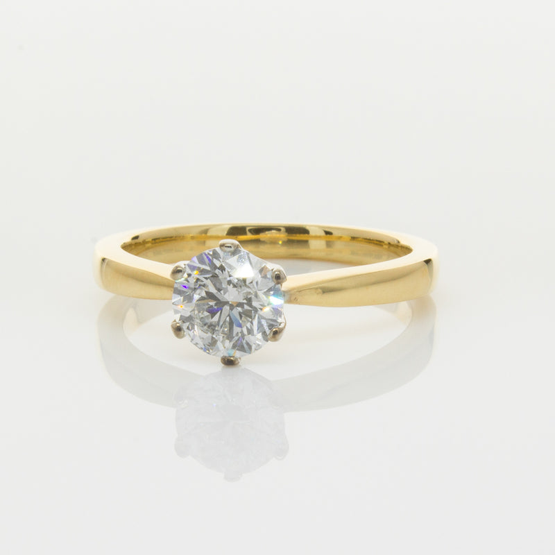 18ct Yellow Gold 1.01ct Diamond Nova Ring-Ring-Walker & Hall